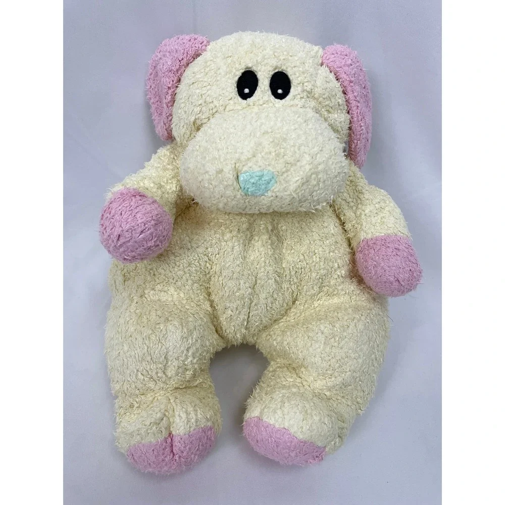Ty Dogbaby Pillow Pals Yellow Plush Rattle Puppy Dog 12